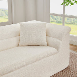 English Elm U Shaped Modular Sectional with Corduroy Terrycloth Upholstery for Flexible Living Spaces Beige W487P527061