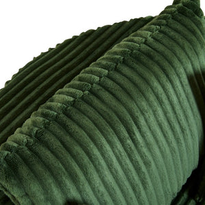 English Elm Oversized Round Swivel Chair with Ribbed Plush Fabric and Cozy Cocoon Seat for Lounging Green W487P540555