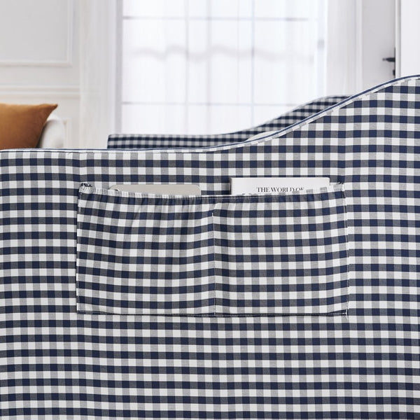 English Elm Full‑size Convertible Daybed Sofa with Pull-out Trundle Pockets and Polyester Upholstery Tufted Button Dark Blue W487S00566