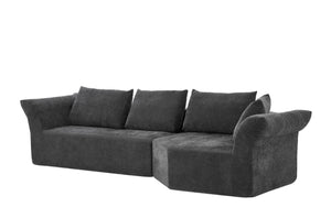 English Elm Modern Curved Modular Sectional Sofa with Wide Armrests for Open Living Spaces Dark Gray Right Arm W487S00626