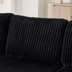 English Elm U Shape Modular Sectional with Terrycloth Upholstery Foam Fill Sleeper Sofa W487S00638
