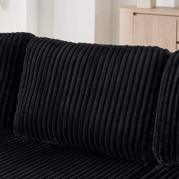 English Elm U Shape Modular Sectional with Terrycloth Upholstery Foam Fill Sleeper Sofa W487S00638