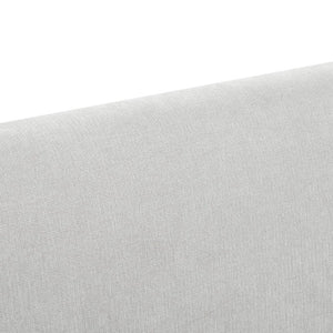 English Elm King Wingback Upholstered Bed Soft Chenille Fabric Tall Padded Headboard Bedroom King Beige W487S00641