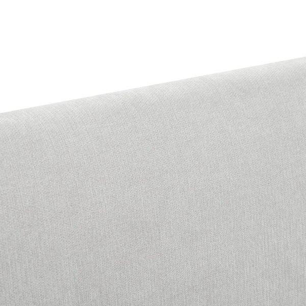 English Elm King Wingback Upholstered Bed Soft Chenille Fabric Tall Padded Headboard Bedroom King Beige W487S00641