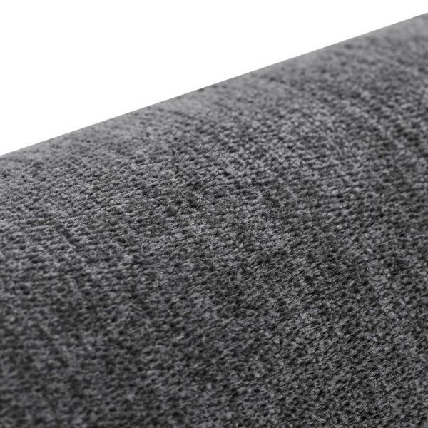 English Elm King Wingback Upholstered Bed Soft Chenille Fabric Tall Padded Headboard Bedroom Queen Dark Gray W487S00642
