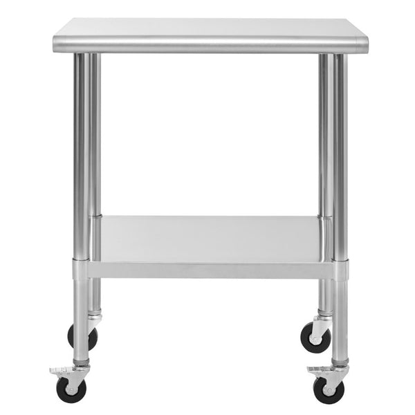 English Elm Stainless Steel NSF Prep Table with Locking Casters and Adjustable Undershelf W5006P397543
