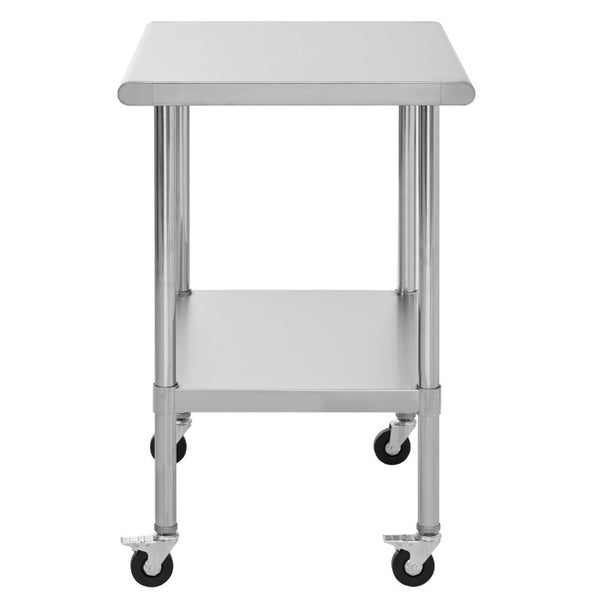 English Elm Stainless Steel NSF Prep Table with Locking Casters and Adjustable Undershelf W5006P397543