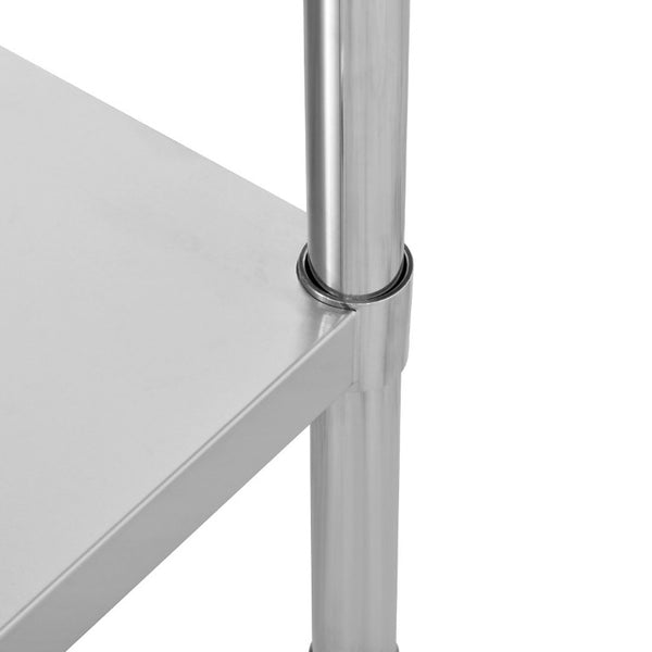 English Elm Stainless Steel NSF Prep Table with Locking Casters and Adjustable Undershelf W5006P397543