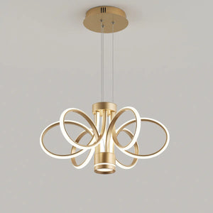 English Elm Modern Farmhouse Rectangular Led Chandelier Seeded Glass Gold Finish Dining Kitchen W5008P467003