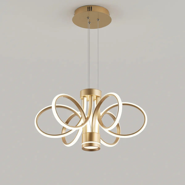 English Elm Modern Farmhouse Rectangular Led Chandelier Seeded Glass Gold Finish Dining Kitchen W5008P467003