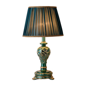 English Elm Farmhouse Carved Resin Table Lamp with Built-in Nightlight for Bedroom or Living Room W5008P511007