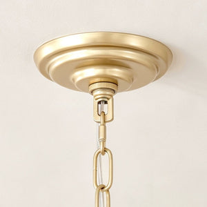 English Elm 39.4Inch Wagon Wheel Chandelier 20 Light Gold Farmhouse Fixture for High Ceiling Rooms W5008P543824