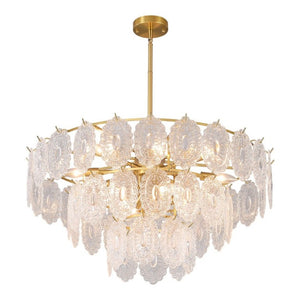 English Elm 31.49 Inch 12 Light Copper Chandelier with Seeded Glass Shades for Dining Rooms W5008P543898