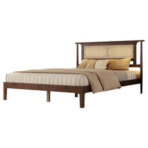 English Elm Twin Pine Spindle Daybed Solid Wood Frame with Guardrails for Guest or Kids Room Walnut Queen W504P462845