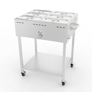 English Elm Outdoor Propane Steam Table Stainless Steel 10000 BTU Mobile Buffet Food Warmer W5057P394276