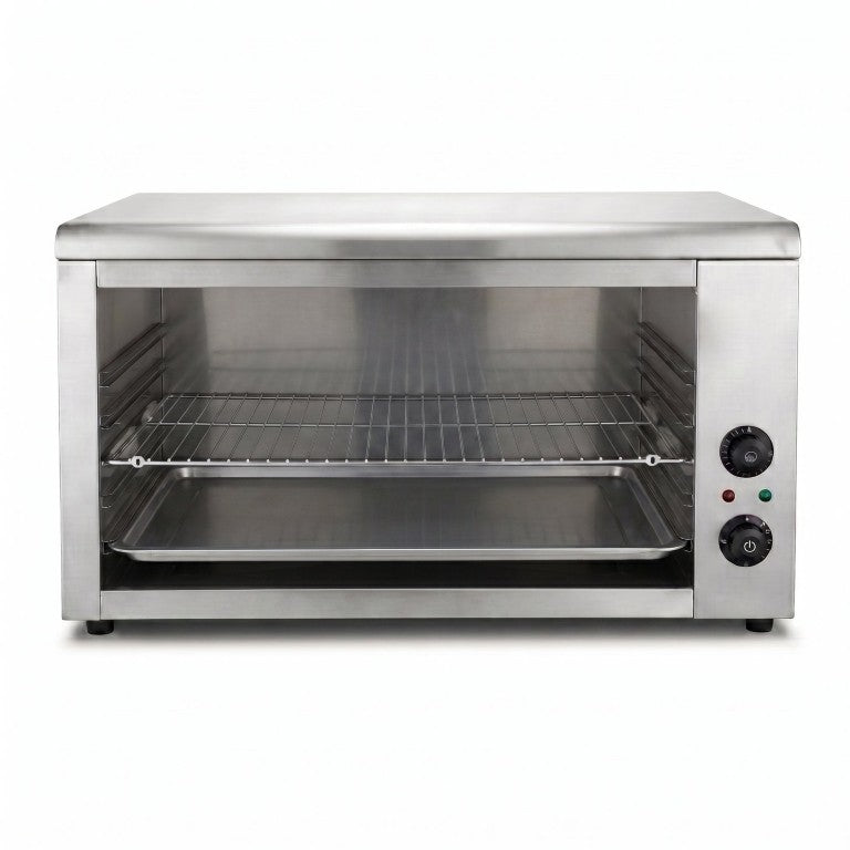 English Elm Commercial Salamander Broiler 2400W Stainless Steel Countertop Radiant Cheese Melter W5057P394293