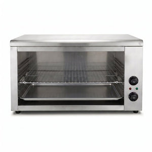 English Elm Commercial Salamander Broiler 2400W Stainless Steel Countertop Radiant Cheese Melter W5057P394293