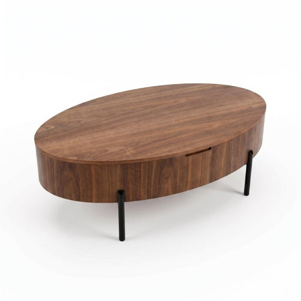 English Elm 43.3-Inch Lift Top Coffee Table Walnut Veneer Hydraulic Storage Modern Living Room W5098P533740