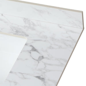 English Elm 37"x22"bathroom Vanity Top Sintered Stone Carrara Undermount Ceramic Sink with Backsplash Single Faucet Hole W509P211125