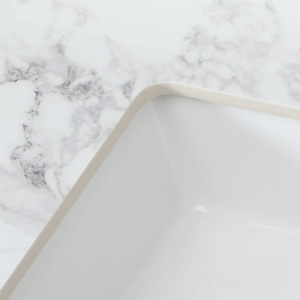 English Elm 37"x22"bathroom Vanity Top Sintered Stone Carrara Undermount Ceramic Sink with Backsplash Single Faucet Hole W509P211125