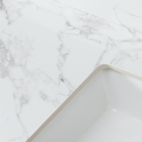 English Elm 49"x22"bathroom Vanity Top Sintered Stone Carrara Undermount Sink with Backsplash W509P211130