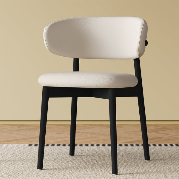 English Elm Mid-century Modern Solid Ash Dining Chairs Set of 2 with Tapered Legs Ergonomic Seat W509P395919