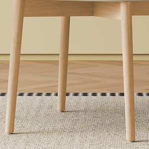 English Elm Mid-century Modern Solid Oak Dining Chairs Set of 2 with Tapered Legs for Kitchen Natural Walnut W509P486264