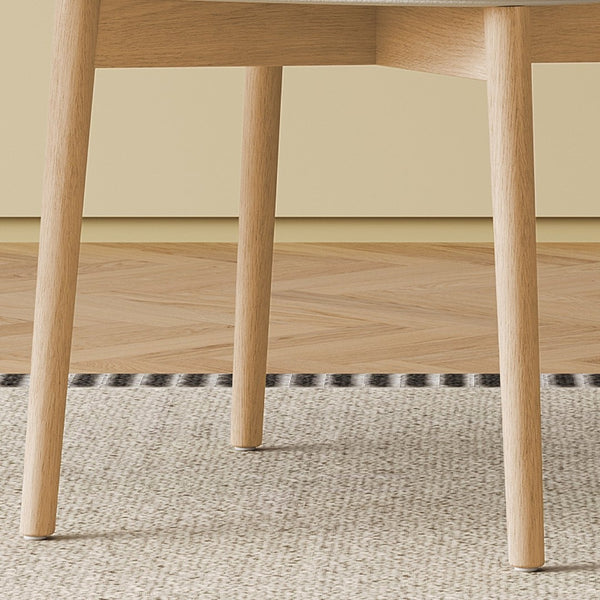English Elm Mid-century Modern Solid Oak Dining Chairs Set of 2 with Tapered Legs for Kitchen Natural Walnut W509P486264