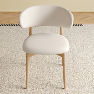 English Elm Mid-century Modern Solid Oak Dining Chairs Set of 2 with Tapered Legs for Kitchen Natural Walnut W509P486264
