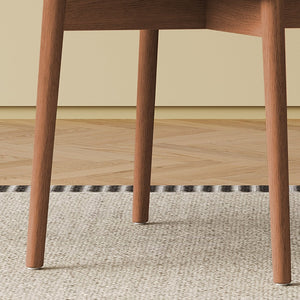English Elm Mid-century Modern Solid Oak Dining Chairs Set of 2 with Tapered Legs for Kitchen Walnut W509P486265