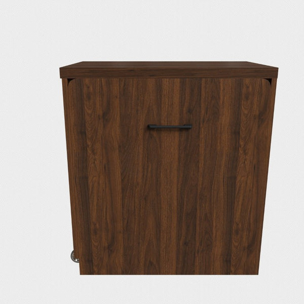 English Elm Multi-Functional Folding Vanity Desk with HD Mirror and Storage Stool for Small Spaces W509P520520