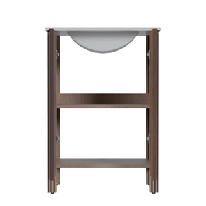English Elm A Brown Melamine Plywood Vanity with Ceramic Basin for Small Bathrooms and Powder Rooms W5107S00006