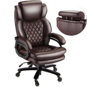 English Elm 500lbs Heavy Duty Executive Office Chair Wide Spring Seat Ergonomic Support Swivel W5201P418181