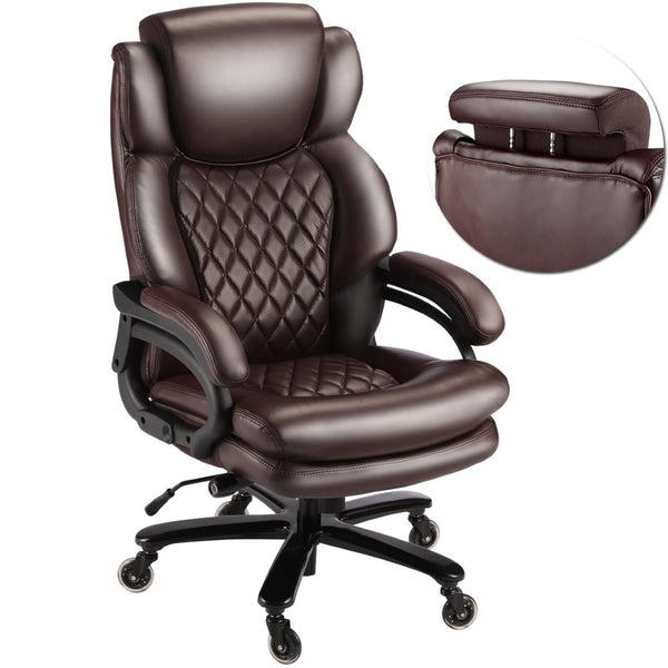 English Elm 500lbs Heavy Duty Executive Office Chair Wide Spring Seat Ergonomic Support Swivel W5201P418181