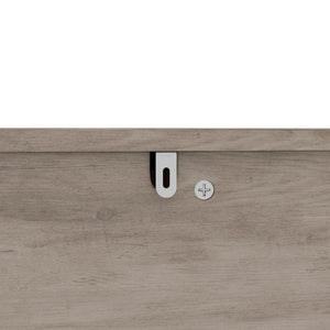 English Elm 44.6 Inch Corner Dog Crate Cabinet with Fluted Drawer MDF End Table for Small Medium Pets W5216P494371