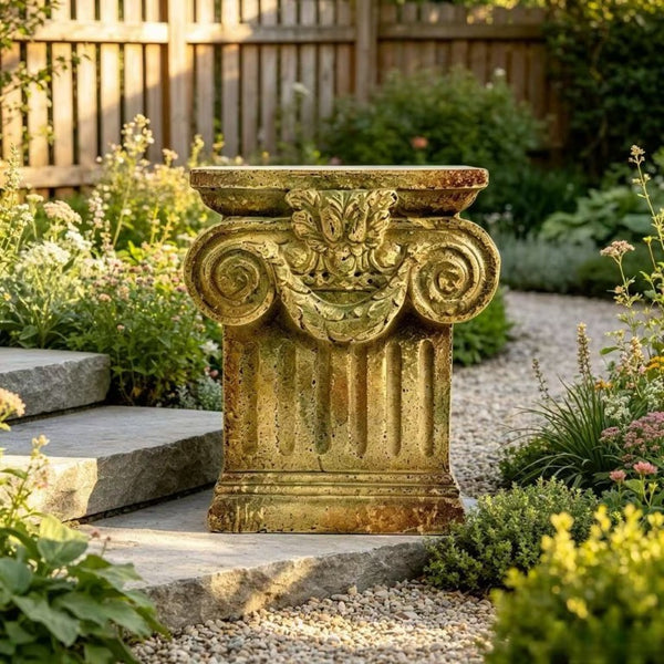 English Elm Pedestal Roman Column Plant Stand Hand Painted Magnesium Oxide Indoor Outdoor Decor W5230P546639