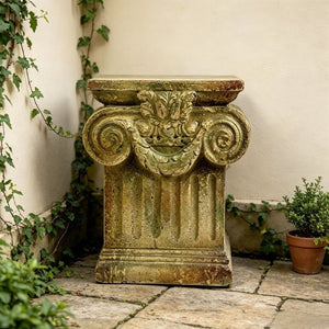 English Elm Pedestal Roman Column Plant Stand Hand Painted Magnesium Oxide Indoor Outdoor Decor W5230P546639
