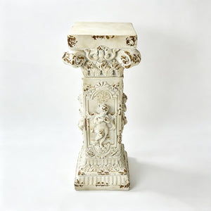 English Elm Pedestal Roman Column Stand Aged Stone Finish Magnesium Oxide Sculpture Base Indoor Outdoor W5230P546728