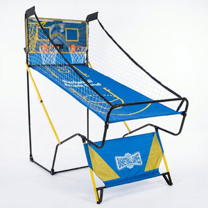 English Elm Dual Hoop Foldable Arcade Basketball Game with LED Scoreboard and Four Balls Included W5257P486943