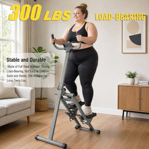 English Elm Stair Stepper Vertical Climber with LCD Display Foldable Steel Cardio Trainer Gunmetal W5257P488730