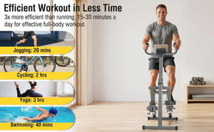 English Elm Stair Stepper Vertical Climber with LCD Display Foldable Steel Cardio Trainer Gunmetal W5257P488730