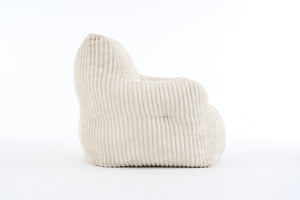 English Elm 010-soft Corduroy Bean Bag Chair with Memory Sponge Fill for Bedroom or Living Room Beige W527P235524