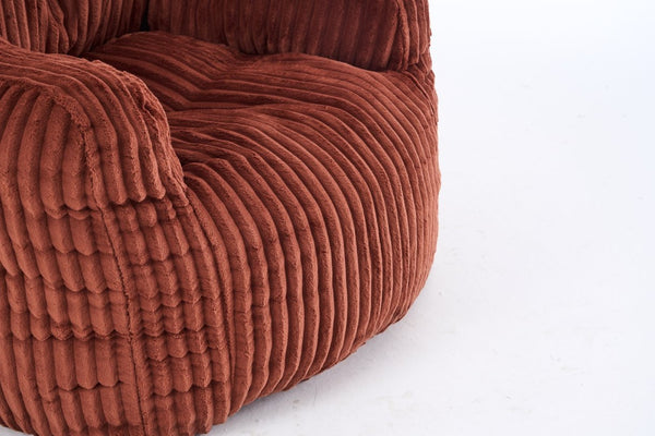 English Elm 010-soft Corduroy Bean Bag Chair with Memory Sponge Fill for Bedroom or Living Room Red W527P235530