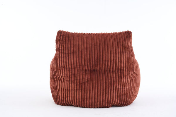 English Elm 010-soft Corduroy Bean Bag Chair with Memory Sponge Fill for Bedroom or Living Room Red W527P235530