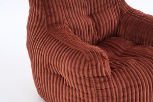 English Elm 010-soft Corduroy Bean Bag Chair with Memory Sponge Fill for Bedroom or Living Room Red W527P235530