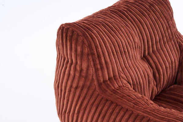 English Elm 010-soft Corduroy Bean Bag Chair with Memory Sponge Fill for Bedroom or Living Room Red W527P235530