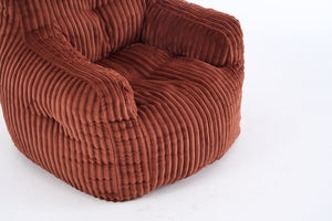 English Elm 010-soft Corduroy Bean Bag Chair with Memory Sponge Fill for Bedroom or Living Room Red W527P235530