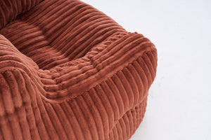 English Elm 010-soft Corduroy Bean Bag Chair with Memory Sponge Fill for Bedroom or Living Room Red W527P235530