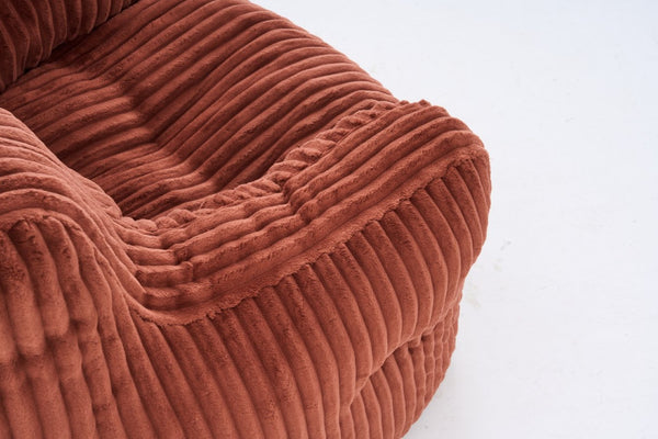 English Elm 010-soft Corduroy Bean Bag Chair with Memory Sponge Fill for Bedroom or Living Room Red W527P235530