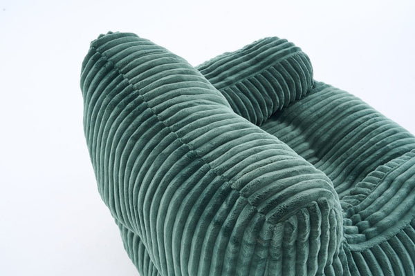 English Elm 010-soft Corduroy Bean Bag Chair with Memory Sponge Fill for Bedroom or Living Room Green W527P235534